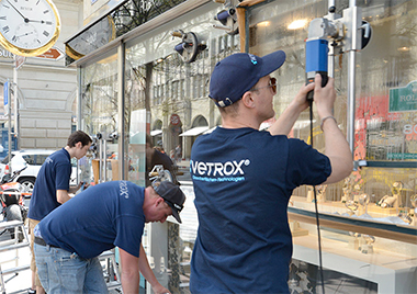 vetrox, glaskratzer entfernen, glasreparatur, verkratztes glas, glasschutz, esg, vsg, isolierglas, glasoberfläche, float, brandschutzglas